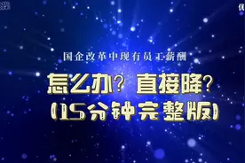 国企改革中现有员工薪酬：怎么办，直接降？视频封面