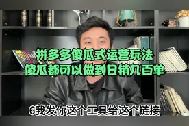 拼多多傻瓜式运营玩法，傻瓜都可以做到日销几百单