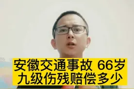 安徽交通事故，66岁九级伤残赔偿多少？视频封面