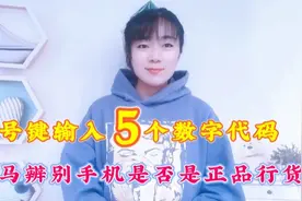 手机是不是正品，拨号键输入5个数字代码，就能快速辨别手机真伪视频封面