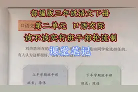 部编版三年级语文下册第二单元口语交际该不该实行班干部轮流制视频封面