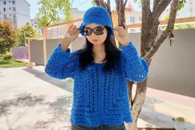 （三）两片六边形组成的春款毛衣，款式很独特，颜色很漂亮视频封面