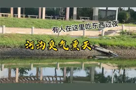 广州南站附近，河沟臭气熏天，想不到会有人在这里吃东西过夜视频封面