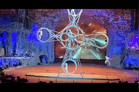 今天长隆大马戏团出事故了，演员高处落下不能动弹。