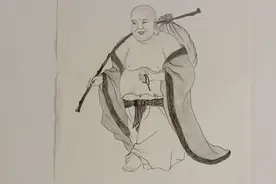 默然绘画，布袋和尚。视频封面