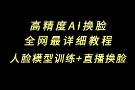 高精度AI换脸，全网最详细教程。人脸模型训练+直播换脸视频封面