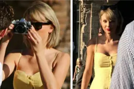 霉霉在意大利罗马游玩，穿搭清爽，淡黄色吊带裙加宝蓝色小细跟~视频封面