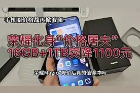 荣耀化身“价格屠夫”，16GB+1TB突降1100元，5650mAh+IP69防水视频封面