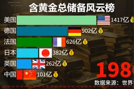 数据可视化：近60年，各国含黄金总储备实力榜！视频封面
