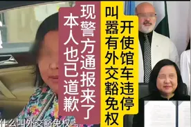 开使馆车叫嚣有外交豁免权后续，警方通报来了，余女士道歉视频封面