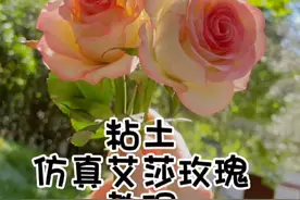 前天发的艾莎玫瑰好多宝宝喜欢 还有人觉得是真的，今天教程就来了，快快做起来吧！#仿真花 #粘土手工 #花艺 #爱莎玫瑰 #粘土手工视频封面