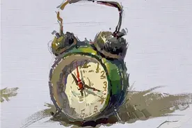 超简单的闹钟画法！ #美术生 #色彩静物 #画画 #美术生日常