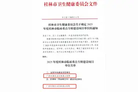 喜报！自治区南溪山医院两科室获批桂林市临床重点专科建设项目图片