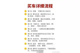 买车详细流程、购车费用有哪些、购车合同注意事项……那些买车前一定要知道的事！图片