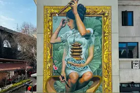 大武汉一日︱我们创作的这幅画，和长江大桥同框图片