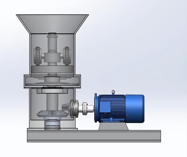 立式秸秆压块成形机3D数模图纸 Solidworks18设计