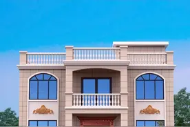 农村二层楼简单大气平顶房，中西结合图片