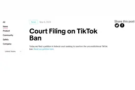 Tiktok时间点把握太好了，犹太法案通过后，70页诉状状告美国违宪图片