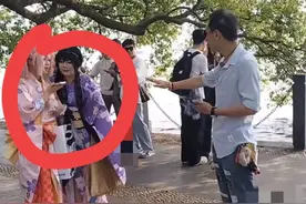 两名女孩穿和服游西湖！男子当场怒斥报警，和服到底能不能穿？图片