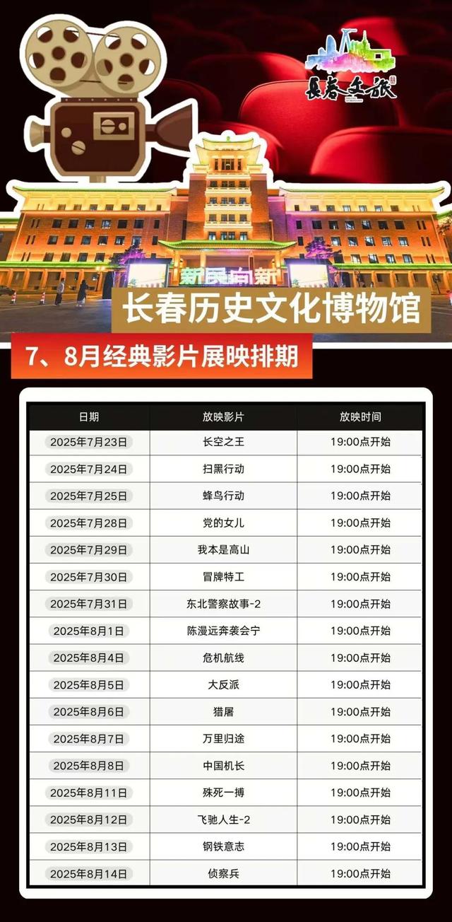 持续放映！晚风＋电影＋老建筑，长春这里安排→