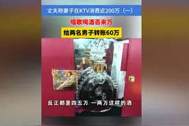 丈夫称妻子为图新鲜刺激，KTV点“男模”，唱歌喝酒消费百来万图片