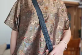 中式短袖裁剪图图片