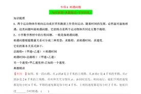 2025小升初总复习：数学专题 行程问题专项练习（附答案）图片