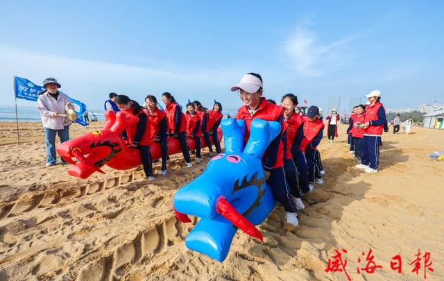 胡歌鞠萍发来祝贺！威海国际海水浴场成为全国首个蓝旗认证海滩