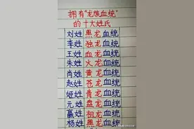 我国拥有"龙族血统"的十大姓氏，有你的姓氏吗？图片