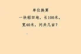 单位换算，亩和平方米，很多家长都忘了，老师用口诀秒出结果图片