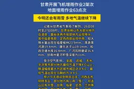 甘肃：人工增雨！今明还会有雨雪，多地气温继续下降#厚道甘肃视频封面