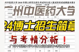 广州中医药大学24博士招生简章+考情分析！#考博 #考博士视频封面