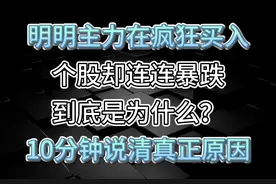 主力疯狂买入，股票却连连暴跌？10分钟说破真正原因视频封面