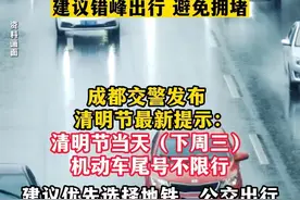 成都交警最新提示：清明节不限行！建议错峰出行 避免拥堵#清明节 #出行视频封面