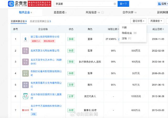 李亚鹏仍为限制高消费状态