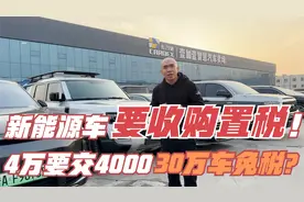 4万的车要4000的税？30万的新能源竟免购置税？