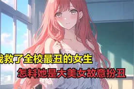 我救了全校最丑的女生，怎料她是大美女故意扮丑视频封面