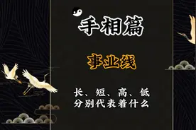 「来半斤」玄学国学知识手相篇事业线的长、短、高、低视频封面