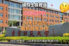 0603世界史，24考研调剂最新数据分析视频封面