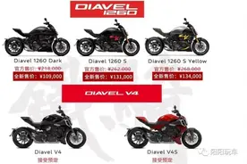 杜卡迪全系车型大跳水？疑似价格图曝光，最高降幅达十三万多！图片