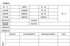 2022年报考公安类院校——政审表（样板）图片