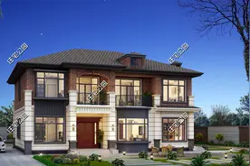 柴火厨房、观景阳台，30万的存款就盖这套农村别墅吧，美观又实用图片