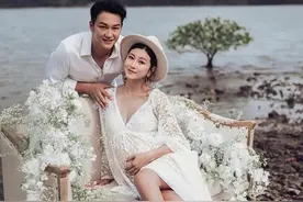 恭喜！香港知名靓模临盆在即拍唯美孕肚写真，与丈夫未婚先孕图片