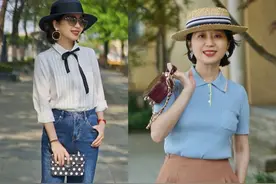 建议中老年女人：夏天头戴帽、发微卷、衣收腰，老了也能时髦得体图片