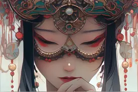 鬼新娘：灵动与诡异的目光（插画壁纸）图片