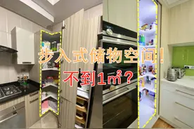 疫情后劝你橱柜这么装，拐角设计储物间，空间不到1㎡，非常能装图片