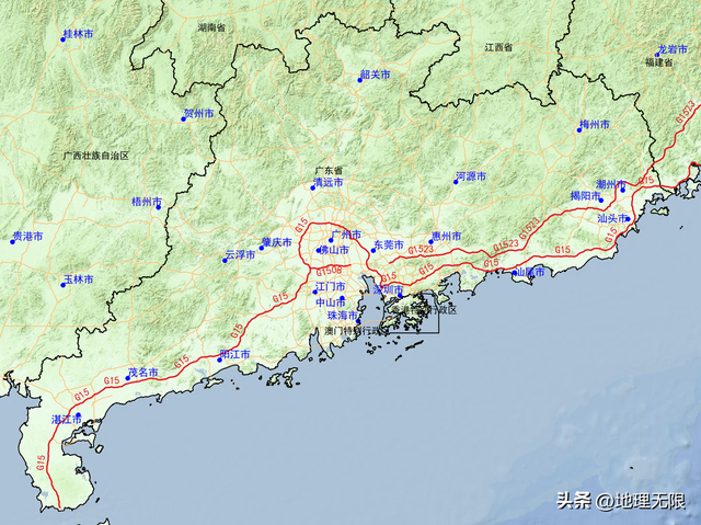 高清地图详解广东省高速公路（国家高速篇）