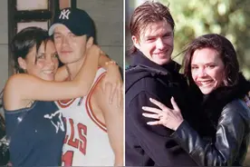 贝克汉姆夫妇分享24年前罕见照片，青春美丽，小贝表白女儿哈珀图片