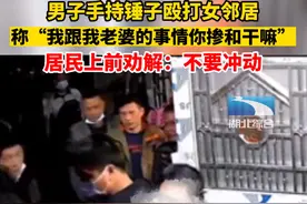 冲动是魔鬼，男子手持铁锤殴打女邻居，称“我跟我老婆的事情你掺和干嘛”图片