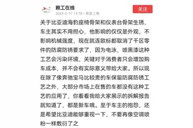 有人喷比亚迪生锈，赖工都看不下去了！图片